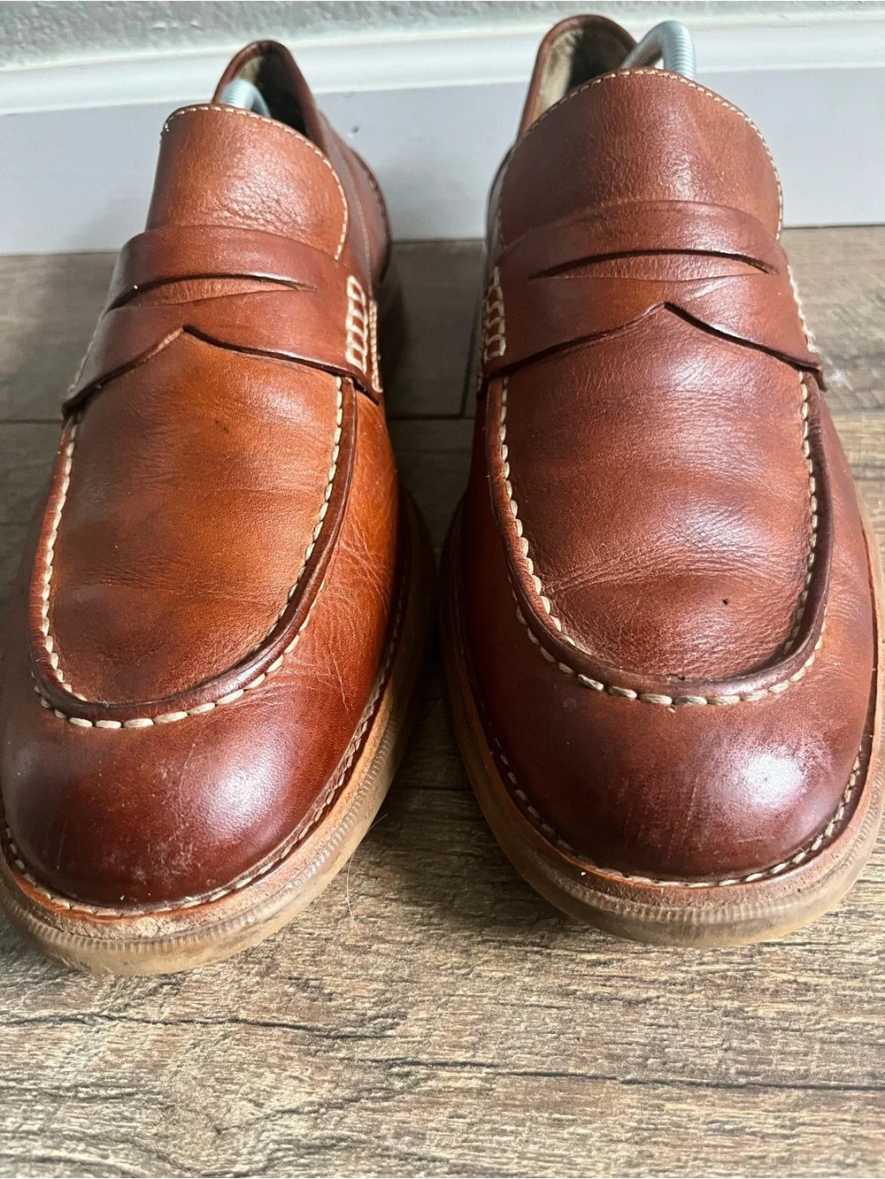 Sperry Gold Cup Exeter Penny Loafer in a red or rust nubuck leather size‎ 11.5